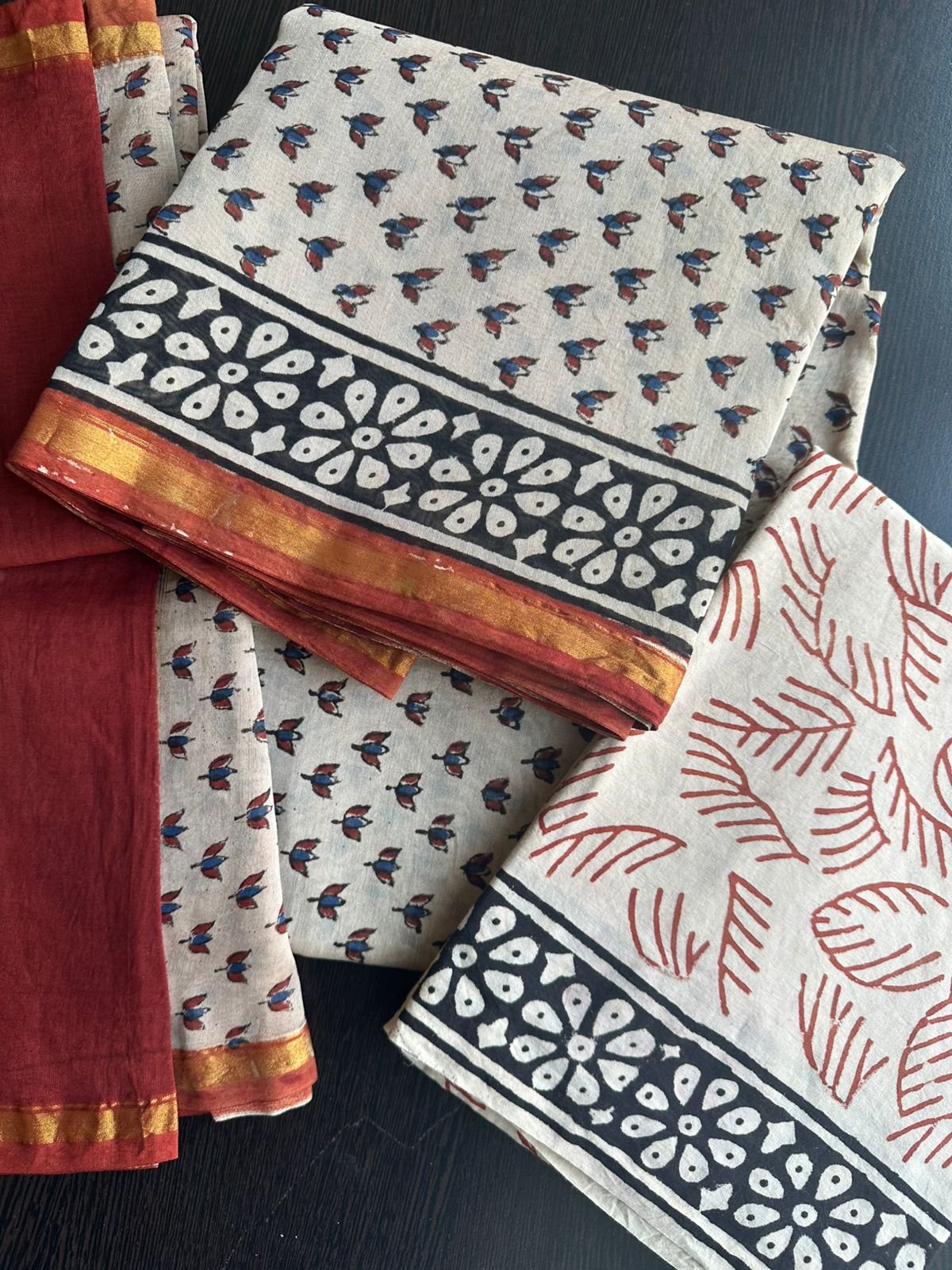 Cream Chanderi Silk Suit