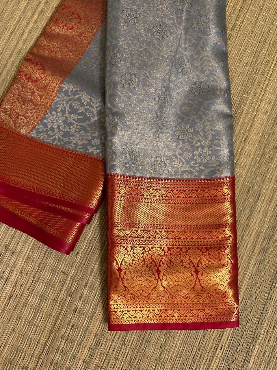 indira : kanchi semi silk saree