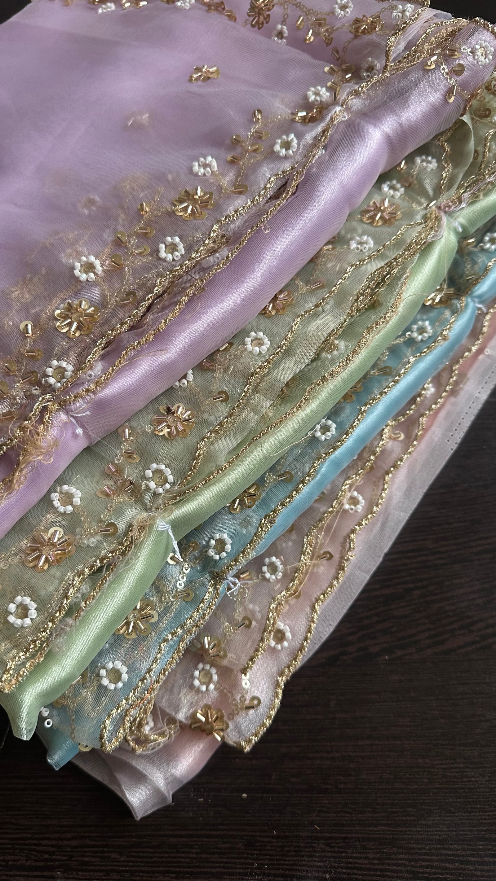 Rua  lilac pastel saree